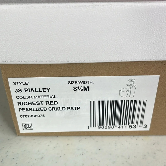 Jessica Simpson Pialley Ankle Strap Platform Pump:Sz 8.5. Richest Red - Picture 10 of 10